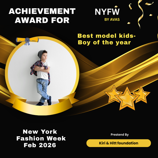 Achievement Award for Best Model Kids - Boy 🏆
