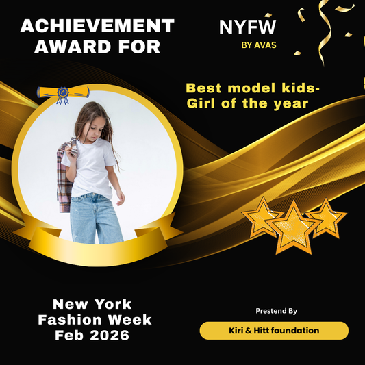 Achievement Award for Best Model Kids - Girl 🏆